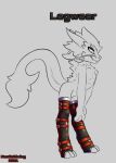  anthro biped claws clothed clothing digital_drawing_(artwork) digital_media_(artwork) digitigrade dragon fur hair hi_res horn hybrid legwear looking_at_viewer male neo_goldwing_(artist) neogoldwing nude scalie simple_background smile solo stockings whiskers 