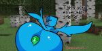  2:1 allay_(minecraft) ambiguous_gender anal anal_penetration blue_body butt buttplug doggasaurio emerald_(gem) english_text forest gem humanoid microsoft minecraft mojang penetration plant plug_(sex_toy) sex_toy text tree video_games xbox_game_studios 