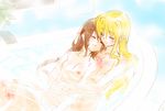  bad_id bad_pixiv_id bath bathing blonde_hair blush breasts brown_hair closed_eyes couple cuddling fate_testarossa happy holding_hands hug long_hair lyrical_nanoha mahou_shoujo_lyrical_nanoha_strikers medium_breasts multiple_girls nipples nude sketch smile steam takamachi_nanoha tokoharu water wet yuri 