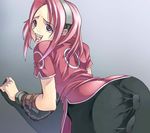  1girl ass bdsm cum female haruno_sakura naruto pink_hair shounen_jump solo tasaka_shinnosuke 