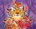  5:4 ambiguous_gender felid group jungle kikidoodle mammal pantherine tiger 