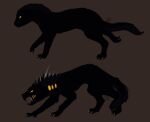  concept demon_mink demonic glowing glowing_eyes l46_r4t minklike quills spoopy unknown_species 