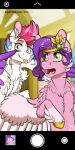  black_bars blue_eyes duo equid equine eyelid_pull female fluffy fuzzy gold_(metal) gold_jewelry hair hasbro headpiece hi_res inuhoshi-to-darkpen jewelry letterbox mammal mlp_g5 my_little_pony pegasus pipp_petals_(mlp) purple_hair selfie sibling sister sisters text tongue tongue_out url wings zipp_storm_(mlp) 