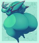  2021 3_fingers absurd_res ambiguous_gender anthro anthrofied big_butt butt digital_media_(artwork) dragon fan_character fingers flygon hi_res huge_butt hyper hyper_butt len_(focus) looking_back membrane_(anatomy) membranous_wings nintendo noirbutt nude pok&eacute;mon pok&eacute;mon_(species) pok&eacute;morph scalie simple_background smile solo thick_thighs video_games wide_hips wings 