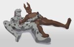  2021 abs anthro balls biceps black_body black_fur black_spots blush brother brothers brown_body brown_fur buckteeth butt butt_from_the_front countershading crocdragon89 digital_media_(artwork) duo erection feet fur genitals gradient_background grey_body grey_fur hand_on_penis handjob incest_(lore) lagomorph leporid male male/male mammal muscular muscular_anthro muscular_male mutual_masturbation nipples nude pecs penile penis rabbit reclining sex sibling simple_background sitting smile spots spotted_body spotted_fur teeth 