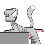  1:1 animated anthro black_nose blue_eyes bodily_fluids dcat07 dipstick_tail domestic_cat felid feline felis forced fucking_machine fur genitals grey_body grey_fur grey_hair grey_stripes grey_tail hair hi_res inner_ear_fluff machine male mammal markings open_mouth penis pink_penis pink_tongue punishment sex_toy short_hair short_playtime solo striped_body striped_fur stripes tail_markings tapering_penis tears tongue tongue_out toy tuft white_body white_fur white_inner_ear_fluff white_tail 