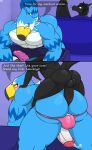  absurd_res accipitrid accipitriform anal animal_crossing anthro avian balls big_butt bird butt dragon duo eagle english_text genitals hi_res male male/male nintendo penis pierce_(animal_crossing) pizzaozzy_(artist) sheng_lhanzao text video_games 