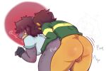  anthro balls bent_over bottomless butt clothed clothing deltarune female female_penetrated from_behind_position genitals human human_on_anthro interspecies kris_(deltarune) male male/female male_penetrating male_penetrating_female mammal penetration s8anon scalie sex susie_(deltarune) undertale undertale_(series) video_games 