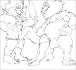  2021 5_fingers 5_toes absurd_res anthro anthro_on_anthro athletic athletic_anthro athletic_male barefoot barely_contained belly big_abs big_belly big_biceps big_bulge big_calves big_deltoids big_dom_small_sub big_ears big_head big_muscles big_pecs big_quads big_triceps black_and_white black_border border bristol bulge bulge_size_difference butt cheek_tuft chin_tuft chubby_anthro chubby_male closed_smile clothed clothed_anthro clothed_male clothing digital_media_(artwork) digital_sketch dominant ear_tuft eye_contact facial_hair facial_piercing facial_tuft fan_character feet fingers fluffy fluffy_ears full-length_portrait goatee grin group half-closed_eyes hand_on_chest hand_on_hip hand_on_partner hand_on_stomach happy head_tuft hi_res holding_partner imminent_anal imminent_fellatio imminent_oral imminent_sex imminent_spitroast imminent_threesome larger_anthro larger_male league_of_legends leaning leaning_forward lip_piercing lip_stud long_mane looking_at_another looking_back_at_another looking_back_at_partner looking_down_at_partner looking_up_at_partner mahotis_(bristol) male male/male mammal manly mohawk monochrome muscle_size_difference musclegut muscular narrowed_eyes nipples obliques open_mouth open_smile pecs piercing plantigrade portrait pseudo_hair riot_games serratus sharp_teeth short_anthro short_male side_view simple_background size_difference sketch skimpy smaller_anthro smaller_male smile spread_legs spreading standing teeth tight_clothing toes toony topless topless_anthro topless_male trio tuft two_doms_one_sub undressing video_games white_background yordle 