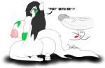 &gt;:3 2017 alternate_color anthro areola bedroom_eyes big_areola big_breasts big_butt big_penis black_hair breasts butt curvy_figure dialogue digital_media_(artwork) duo english_text eyelashes eyewear feet female fur genitals glasses green_body green_fur hair hourglass_figure huge_areola huge_breasts huge_butt huge_penis kneeling long_hair looking_back male mammal multicolored_body multicolored_fur narrowed_eyes nintendo nipples nude one_eye_obstructed penis pok&eacute;mon pok&eacute;mon_(species) pussy red_eyes rikah_(riku9797) riku9797 seductive shadow simple_background smile text thick_thighs toes tongue uwu vein veiny_penis video_games voluptuous white_background white_body white_fur wide_hips zangoose 