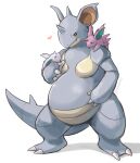  anthro bahnbahn_(artist) belly big_belly breasts claws embrace embracing female group hand_on_stomach hi_res horn mother mother_and_child nidoqueen nidoran nidoran♀ nidoran♂ nintendo parent parent_and_child pok&eacute;mon pok&eacute;mon_(species) pregnant spikes thick_thighs video_games 