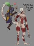  &lt;3 absurd_res armor bone bone_devil duo female genitals hi_res humanoid long_arms male medicinal_succ muscular pathfinder pussy scale_knight_(medicinalsucc) scales scorpion_tail skull stinger teeth wide_hips wings 