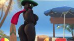  16:9 2021 3d_(artwork) anthro areola artist_name ball beach beach_ball big_areola big_breasts big_butt bikini black_body black_fur blush bovid breasts butt caprine clothing crossgender curvy_figure darkflash23 deltarune detailed_background digital_media_(artwork) eyewear female fingers fur glasses goat grey_sclera hat headgear headwear hi_res hourglass_figure inflatable looking_back mammal mtf_crossgender nipple_outline nipples nude outside ralsei scarf sea seaside side-tie_bikini solo standing swimwear thick_thighs undertale_(series) video_games voluptuous water white_eyes wide_hips widescreen 