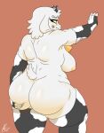  animal_print anthro big_butt blush boss_monster bovid breasts butt butt_grab caprine clothing cow_print digital_media_(artwork) female fur hair hand_on_butt hi_res katghras mammal mature_anthro mature_female mostly_nude nipples overweight overweight_female rear_view signature simple_background solo thick_thighs toriel undertale undertale_(series) video_games white_body white_fur white_hair wide_hips 