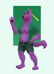  absurd_res anthro barazoku bernard_(ok_k.o.!_lbh) bottomwear canid canine cartoon_network clothing gesture happy hi_res looking_at_viewer male mammal muscular muscular_male ok_k.o.!_let&#039;s_be_heroes olivepup_00 plaid shorts solo waving were werecanid werecanine werewolf 