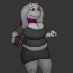  1:1 anthro big_breasts bovid breasts caprine clothed clothing deltarune female goat hi_res huge_breasts j5furry mammal mature_anthro mature_female navel slightly_chubby solo toriel undertale undertale_(series) video_games 