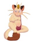  alpha_channel anthro battycat blush claws claws_out clothing female hi_res looking_down meowth nintendo pok&eacute;mon pok&eacute;mon_(species) sitting solo tuft underwear video_games whisker_tuft 