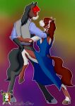  absurd_res anthro blue_eyes clothed clothing dancing dante_velzmor_(rockonvelzmor) dress duo equid equine female green_eyes hi_res horse humanoid jacket jacket_vest male mammal renata_(rockonvelzmor) rockonvelzmor romantic romantic_couple simple_background suit topwear vest 