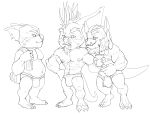  2021 3_toes 5_fingers absurd_res anthro bandaged_tail barefoot beard big_biceps big_deltoids big_ears big_head big_muscles big_pecs big_quads big_tail big_triceps bitter_(bristol) black_and_white bristol bulge chua chubby_anthro chubby_male claws clothed clothing container cup digital_drawing_(artwork) digital_media_(artwork) ear_size_difference ears_back eye_contact eyebrows facial_hair facial_scar fan_character feet fingers fluffy_ears frown full-length_portrait gesture grin group hair half-closed_eyes hand_on_hip hi_res holding_cup holding_object holding_towel humanoid_hands lip_scar long_hair long_mane looking_at_another looking_at_partner male mammal monochrome muscle_size_difference musclegut muscular muscular_anthro muscular_male narrowed_eyes navel nipples open_frown open_mouth open_smile overweight overweight_anthro overweight_male pecs pivoted_ears plantigrade pointing pointing_at_another portrait pubes quads scar short_anthro short_male simple_background skimpy slightly_chubby_anthro slightly_chubby_male smile speedo standing straw swimwear thick_eyebrows three-quarter_view toes toony topless topless_anthro topless_male towel towel_on_shoulder trio video_games white_background wildstar 