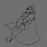  1:1 anatid anseriform avian big_breasts bird breasts cape clothing disney dnp101 duck ducktales female hi_res legwear magica_de_spell monochrome nipples sketch thigh_highs 