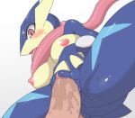  amphibian anthro blush bodily_fluids breasts erection female genital_fluids genitals greninja long_tongue male male/female nintendo nipples nude penis pok&eacute;mon pok&eacute;mon_(species) pussy_juice sex tarian tongue tongue_out video_games 