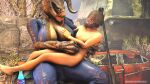  16:9 2021 3d_(artwork) anthro armor artist_name bethesda_softworks bfg-50 big_breasts big_penis bodysuit breast_grab breasts brown_body brown_scales cleavage clothed clothing curvy_figure darkflash23 deathclaw detailed_background digital_media_(artwork) duo fallout feet female female_on_human fingers forked_tongue genitals gun hand_on_breast headgear helmet hi_res horn hourglass_figure huge_breasts human human_on_anthro interspecies larger_female male male/female male_on_anthro mammal masturbation multicolored_body multicolored_scales nude on_lap outside penile penile_masturbation penis ranged_weapon scales scalie sitting sitting_on_lap size_difference skinsuit smaller_male source_filmmaker tan_body tan_scales tan_skin teeth thick_thighs tight_clothing toes tongue tongue_out video_games voluptuous weapon wide_hips widescreen yellow_eyes 