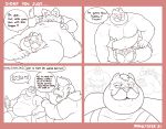  2021 anal angry anthro beard belly blush butt comic duo english_text facial_hair hi_res humanoid_hands male male/male mammal manlyster mature_male moobs mustache nipples oral overweight overweight_male rimming sex sitting text tongue tongue_out ursid water_bottle 