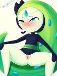  3:4 absurd_res after_sex blush bodily_fluids cum cum_in_pussy cum_inside female genital_fluids genitals hi_res humanoid legendary_pok&eacute;mon meloetta meloetta_(aria_form) nintendo not_furry pok&eacute;mon pok&eacute;mon_(species) pussy pussy_juice simple_background sirredbenjamin solo spread_legs spreading video_games watermark 