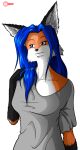  alpha_channel anthro canid canine clothing female fox hair hi_res mammal red-indicator shirt solo topwear 