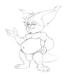  3_toes 4_fingers absurd_res anthro arm_tuft barefoot big_ears big_head big_nose black_and_white bristol bulge chua chubby_anthro chubby_male claws closed_smile clothed clothed_anthro clothed_male clothing digital_drawing_(artwork) digital_media_(artwork) digital_sketch ear_tuft eyebrows fan_character feet fingers fluffy_ears full-length_portrait half-closed_eyes hand_on_hip head_tuft hi_res humanoid_hands male male_anthro mammal monochrome narrowed_eyes navel plantigrade portrait short_male simple_background sketch smile smirk solo speedo standing swimwear three-quarter_view toes topless topless_anthro topless_male tuft white_background wildstar 