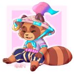 1:1 alpha_channel anthro clothing colored fur hat headgear headwear hi_res konory league_of_legends male riot_games simple_background sketch solo spirit_blossom_teemo teemo_(lol) video_games yordle 