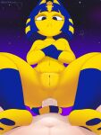  anal anal_penetration animal_crossing ankha_(animal_crossing) ankha_zone anthro bored cowgirl_position crossed_arms danathegoomba domestic_cat dominant dominant_female duo expressionless felid feline felis female female_focus female_on_top female_penetrated first_person_view from_front_position genitals hi_res human looking_at_viewer looking_down lying male male/female male_penetrating male_penetrating_female mammal nintendo on_bottom on_top penetration penile penile_penetration penis penis_in_ass pussy sex solo_focus spread_legs spreading tail_around_penis video_games 