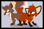  ass_to_ass bedroom_eyes black_border black_nose blue_eyes border brown_body brown_fur canid canine duo entwined_tails female female_penetrated feral feral_on_feral feral_penetrated feral_penetrating feral_penetrating_feral fox fur half-closed_eyes hi_res jungledyret_hugo knotting leg_markings looking_back looking_back_at_another looking_back_at_partner male male/female male_penetrating male_penetrating_female mammal markings narrowed_eyes neapolitan_ice_cream_(skateryena) open_mouth orange_body orange_fur penetration pink_eyes rita_(jungledyret) seductive skateryena socks_(marking) tail_coil tongue tongue_out whiskers 
