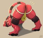  2021 abs absurd_res anthro ass_up balls_outline biceps big_bulge big_butt biped black_body black_fur black_pawpads blep body_hair bulge butt butt_hair clothed clothing felid feline fur genital_outline hat headgear headwear hi_res incineroar jack-o&#039;_pose jockstrap jockstrap_only kristof-wulf male mammal markings muscular muscular_anthro muscular_male nintendo pawpads paws penis_outline perineum pok&eacute;mon pok&eacute;mon_(species) pose presenting presenting_hindquarters quads red_body red_fur ring_(marking) ringtail shadow simple_background solo sparkles tail_markings thick_thighs tongue tongue_out underwear underwear_only video_games 
