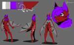  absurd_res anthro bat_nose chiropteran fur hair hi_res humanoid_pointy_ears male male/male mammal mane masterzoroark666 model_sheet multiple_poses neon plantigrade pose red_body red_fur spread_wings telegram winged_arms wings 