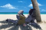  anthro beach canid canine canis ega hi_res male mammal relaxing seaside sfw_version wolf zady 