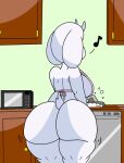  anthro appliance apron apron_only big_breasts big_butt bovid breasts butt cabinet caprine clothing crackalacking curvy_figure dishwasher female goat huge_butt humming kitchen kitchen_appliance mammal mature_anthro mature_female microwave_oven monster mostly_nude mother musical_note parent sink solo thick_thighs toriel undertale undertale_(series) video_games voluptuous washing_dishes wide_hips 