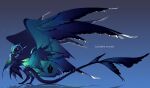  2021 ambiguous_gender digital_media_(artwork) dragon feathered_dragon feathered_wings feathers feral horn kassillea simple_background solo standing wings 