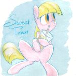  beverage cutie_mark equid equine female flowbish hasbro hi_res mammal mane my_little_pony pegasus pink_body shake solo straw sweet_treat_(gyro) wings yellow_body yellow_eyes 