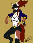  anthro clothed clothing cosplay equid equine female hat headgear headwear horse k/da mammal renata_(rockonvelzmor) rockonvelzmor simple_background solo video_games 