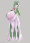  absurd_res belly big_belly big_breasts breasts clone66 female gardevoir hi_res humanoid looking_at_viewer nintendo not_furry pok&eacute;mon pok&eacute;mon_(species) pregnant solo stretch_marks video_games 