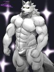  2018 abs anthro canine clothing digital_media_(artwork) fur male mammal muscular muscular_male nipples pecs simple_background tiggon_the_great underwear wolf 