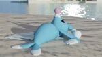  16:9 3d_(artwork) brionne digital_media_(artwork) doublestuffed female feral genitals hi_res looking_at_viewer lying nintendo nipples on_back pok&eacute;mon pok&eacute;mon_(species) pussy solo tongue tongue_out video_games widescreen 