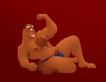  absurd_res anthro armpit_hair barazoku beast_(disney) beauty_and_the_beast belly body_hair bulge clothing disney facial_hair flexing hi_res male muscular muscular_male nipples olivepup_00 pecs pubes slightly_chubby solo underwear 