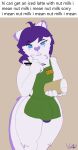  absurd_res anthro apron apron_only blue_eyes bulge canid canine clothing container cup english_text fluffy fox fur hair hi_res i_mean_breast_milk lilac_fur male mammal meme mostly_nude name_tag purple_hair ren_winterfox_(artist) ren_winterfox_(character) simple_background solo text white_body white_fur 