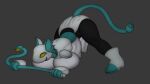  16:9 anthro ass_up big_breasts big_butt blue_hair breasts butt darkner deltarune felid feline female hair hi_res huge_breasts j5furry jack-o&#039;_pose machine mammal pose robot solo tasque_manager thick_thighs undertale_(series) video_games wide_hips widescreen yellow_eyes 
