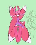  4:5 female hi_res looking_at_viewer lora_lentos lurantis nintendo pok&eacute;mon pok&eacute;mon_(species) simple_background solo starry_eyes video_games yueliafreecs 