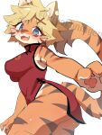  2021 3:4 absurd_res accessory anthro asian_clothing big_breasts blonde_hair blue_eyes blush breasts brown_body brown_fur butt chinese_clothing chinese_dress claws clothing cute_fangs dress east_asian_clothing facial_markings felid female finger_claws fur hair hair_accessory head_markings hi_res kemono kinokoningen looking_at_viewer mammal markings multicolored_body multicolored_fur multicolored_tail nipple_outline open_mouth open_smile orange_body orange_fur pantherine pawpads pink_nose short_hair smile solo striped_body striped_fur striped_markings striped_tail stripes tail_markings tiger tongue translated_description watermark white_body white_fur 