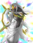  anthro arceus breasts clothed clothing female green_sclera jewelry legendary_pok&eacute;mon necklace nintendo pok&eacute;mon pok&eacute;mon_(species) red_eyes rilex_lenov solo video_games white_body yellow_body 