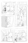  2021 agidyne angry anthro clothing cloud comic cousins dialogue dress female furniture head_tuft hi_res hoodie lagomorph male mammal monochrome mother mother_and_child mother_and_son parent parent_and_child rose_(agidyne) shoulderless_shirt sofa son stephen_(agidyne) sun_hat sundress text topwear trash_can travel_bag tuft uwu 